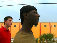 Black thug sucking off dick