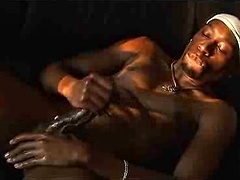 D-unit jerking off his big ebony cock