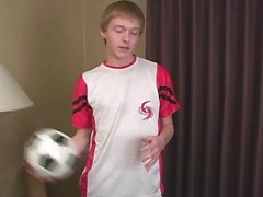 Skinny twink Shawn jacking off dick