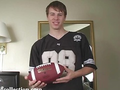 College freshman Jake jacing off uncut dick
