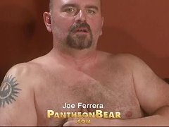 Big bear Joe Ferrara strokes dick