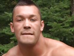Masculed stud John Sebastian wanking off his dick