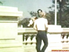 Vintage meeting of two guys