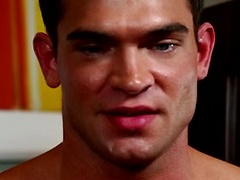 Horny stud Luke Milan wanking off his cock