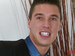 Tall & Lean Young Straight French Pup Vince Shows off his Big Uncut Cock!
