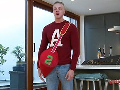 Young Str8 PT Lewis Shows off his Muscular Body & Solid Uncut Cock!