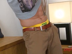 Muscular Straight Rugby Star Kian Shows off his body