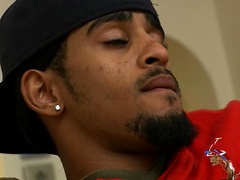 Blowing huge black dick