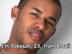 Black brazilian boy Robeson riding cock