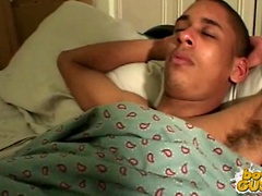 Latin boy Ricky jacking off dick