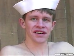 This nice gay loves smoking a cigarette while masturbation!