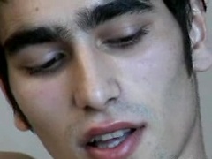 Hot twinks masturbate their nice uncut dicks on the couch!