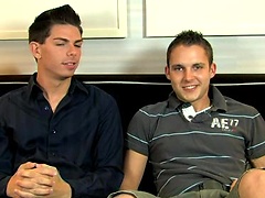 Frankie blows his load all over his chest, followed by Trevin.