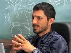 Jason Alcok explains to his teacher Harry Cox why he doesn\'t participate in class.