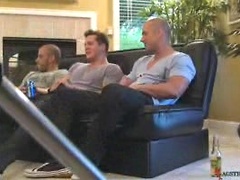 It's a funny backstage's scene with these three hot buddies