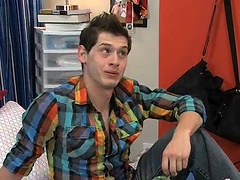 The action includes bareback anal sex and Colby loves taking it in any position he can get it.