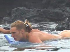 Cirrus is Back Surfing Naked in Hawaii!