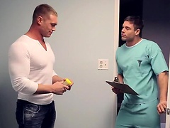 Bryce Tucker gets quite the inspiration for a deposit at the Cum and Go Sperm Depository when he sees the guy at the counter is none other than hot, h