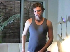Luke jerking off dick