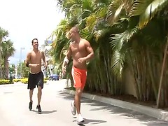 Hot athletes Bobby Clark and Hunter Ford fuck