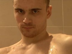 Muscle stud Mario jacking off cock
