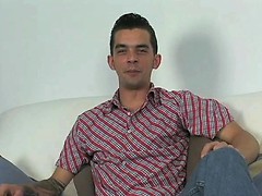 Simon jerking off huge cock
