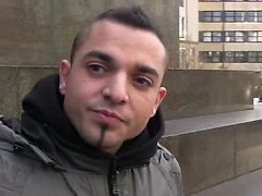Czech hunter 63. Brunette boy sucking off cock in a center of Prague.