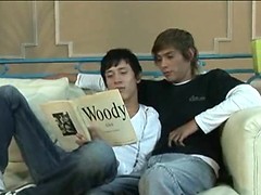 Terrific dark-haired twink gets his ass stretched