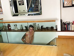 Young Horny Lad Flynn Wank his Massive Uncut Cock & Gets a Little Helping Hand & Shoots a Big load!