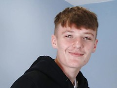 Tall & Lean Footballer Lewis Hampshire Wanks his Big Uncut Cock & Shoots his Load!