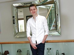Tall Young & Lean Zack Hanson Wanks his Long Uncut Cock & Pumps his Hole with a Dildo!
