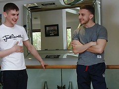 Straight Hunk Jack Montague Gets Sucked for the 1st Time & Wanks Dominic's Massive Uncut Cock!
