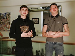 Young Straight Pup Marco gets Wanked by Naughty Dominic & Both Studs Shoot Massive Loads!