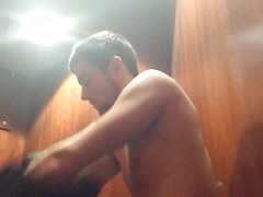 Young & Horny Lad Joel has a Risky Wank at the Gym