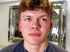 Young Handsome Teen gets Manhandled & his Hard Uncut Cock Shoots Cum!