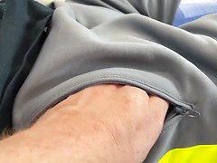 Young Straight Louis gets Massaged & his Uncut Cock Explodes Cum all over Himself!