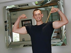 Young & Muscular Straight Lad Clayton Wanks